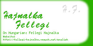 hajnalka fellegi business card